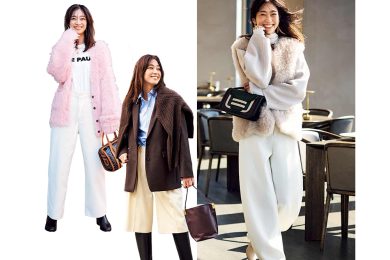 カジュアルだけどしっかり華やぐ【大人の白パンツコーデ】４選