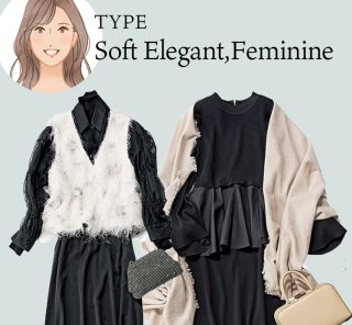【顔タイプ診断別】40代“顔立ち華やか系”のための 「ケバ見えしない上品盛りコーデ」のコツ