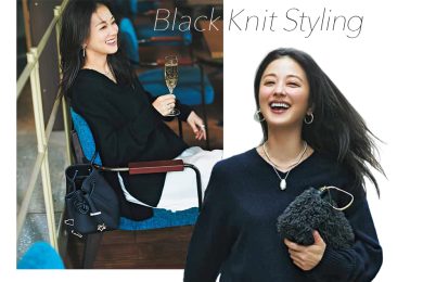 ママ友ランチにちょうどいい！“無地の黒ニット”で作る「おめかしカジュアル」５選
