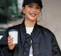 動きやすくて女っぽい【黒ニットタイトスカート】が家族とのお出かけに◎