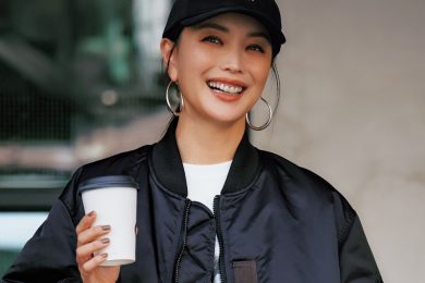 動きやすくて女っぽい【黒ニットタイトスカート】が家族とのお出かけに◎