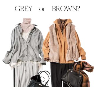 40代の「キレイめカジュアル」どっちが好み？【ブラウン系vsグレー系】コーデ対決！