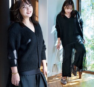 野呂佳代さんの「2月にちょうどいい」黒コーデ７選。“重見えしない”着こなしが素敵！