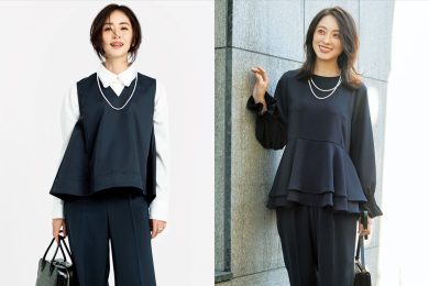 【40代春コーデ】下半身すっきり！セレモニーにも使える『脚長パンツ』〈2選〉