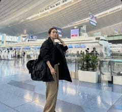 旅行に必須の大容量バッグでフロリダの夢の国ワールドへ!【モデル私服コーデ】