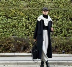 ストールがわりの〈スウェット巻き〉で毎日コーデを更新【モデル私服コーデ】