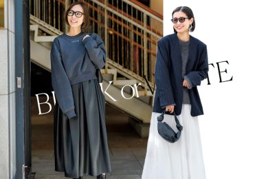 「ロンスカ」の春待ちコーデSNAP！オシャレ読者達のヘビロテはやっぱり黒＆白