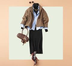 2月は“脱・真冬”するほど垢抜ける！「黒でも華やぐ」スカートコーデ３選