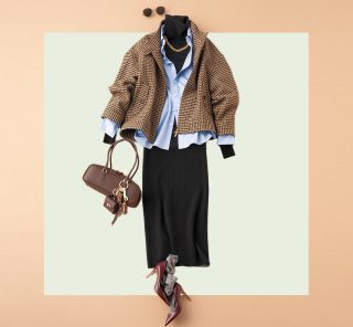 2月は“脱・真冬”するほど垢抜ける！「黒でも華やぐ」スカートコーデ３選