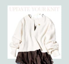 その無地ニット、今すぐ「春のトレンドコーデ」に更新！40代に人気の着こなし〈2選〉