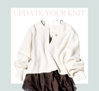 その無地ニット、今すぐ「春のトレンドコーデ」に更新！40代に人気の着こなし〈2選〉