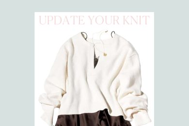 その無地ニット、今すぐ「春のトレンドコーデ」に更新！40代に人気の着こなし〈2選〉