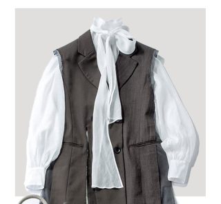 40代の「お腹＆腰まわり」カバーする【ジレ】コーデ3選。“インナーの正解”も！