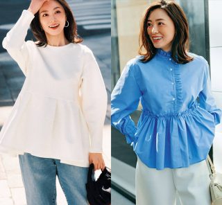 【最高気温18～25℃】1枚あれば安心！40代のシワになりにくい『即華やぎトップス』3選