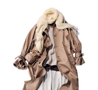 急な真冬日や朝晩の冷え込みに！40代の「春の防寒オシャレ」コーデ２選