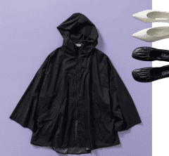 モノトーン派が洒落る【レイングッズ】。傘・靴・ポンチョで雨の日も気分をアゲて