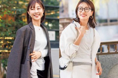 “モノトーン派”40代に大人気！【ひとクセスニーカー】でシンプルコーデが垢抜ける