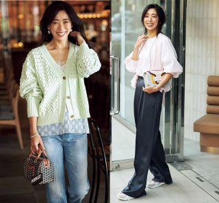 40代のお出かけやランチに。“いつものパンツ”も【キレイ色トップス】で気張らず盛れる！