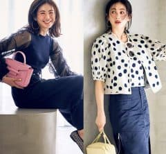 40代モノトーン派に、春は「ネイビー」が垢抜ける！流行の“柄”も“透け”も上品に