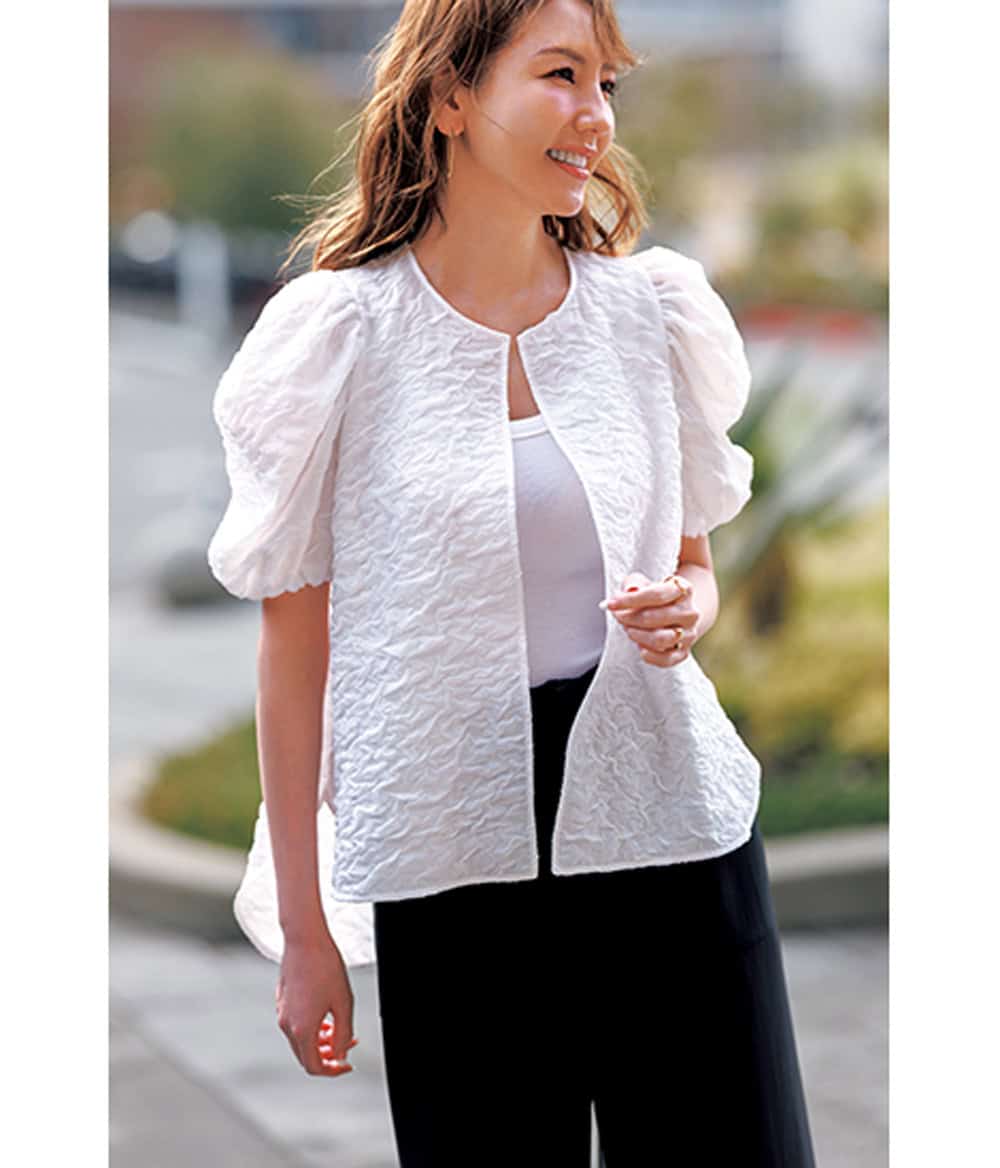 トリプルリボンブラウス リボンを取った着こなし