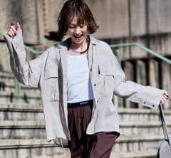 〈最高気温23〜25度〉の陽気にちょうどいい！40代【半袖＋トレンド羽織り】４選