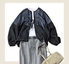 結局「黒」がいちばん垢抜ける！むしろ華やぐ【黒の春羽織り】40代が着回しやすい〈3選〉