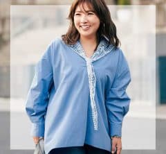 野呂佳代さんの【推しデニム】！今っぽく“ほっそり見え”する〈形とカラー〉２選