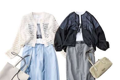 「気温22〜25度」にベストな【Tシャツ＋羽織り】キレイめ派40代の正解コーデ４選！