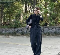 気温差対応！リラックス感ある洒落デニムとコットンシルクのストール投入【モデル私服コーデ】