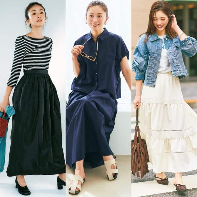 【40代のスカートコーデ】春のおでかけに！簡単にサマ見えする優秀アイテム〈4選〉