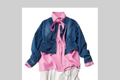 40代の“お腹隠しトップス”と最高に合う！春は「ショート丈羽織り」でスタイルアップ〈2選〉