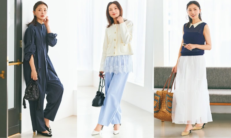 【40代の華やか服】透け・フリル・リボンで即オシャレ！忙しい春の厳選〈15アイテム〉