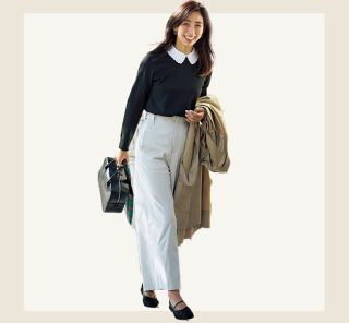 40代の通勤コーデや保護者会に！パンツと合わせるだけで「第一印象最高」トップス〈５選〉
