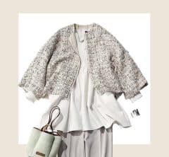 【最高気温20℃】アウターを“着ても脱いでも”「オシャレでヤセ見え」40代の理想コーデ〈4選〉