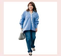 野呂佳代さんに学ぶ、40代のマシュマロ体型に似合う「甘アイテム」＆合わせ方２選