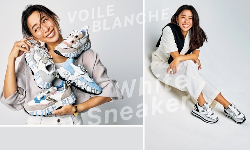 〝ほぼシロ〟が正解！40代コンサバコーデにあう【スニーカー】2選