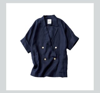 【半袖ジャケット、ジレ】サッと「きちんと見え」夏ハオリ。通勤、学校行事にも！