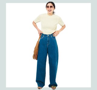 40代の地味見えは、“脱Tシャツ”が解決策！流行【夏ニット×パンツ】コーデ４選