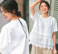 【きれいめ派のTシャツ】日常も、お出かけも。40代が頼れるカジュアルすぎない「上品な大人T」5選