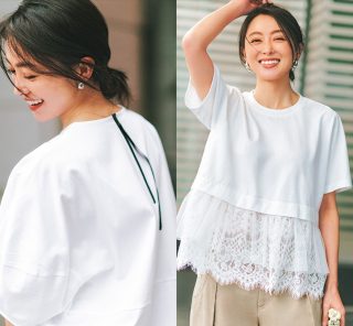 【きれいめ派のTシャツ】日常も、お出かけも。40代が頼れるカジュアルすぎない「上品な大人T」5選