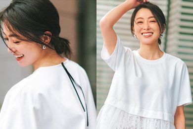 【きれいめ派のTシャツ】日常も、お出かけも。40代が頼れるカジュアルすぎない「上品な大人T」5選