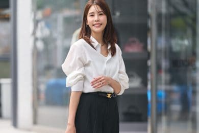 40代の「最旬パンツ」はハーフ丈。「黒」ならキレイめ派も気負わず穿ける！【SNAP3選】