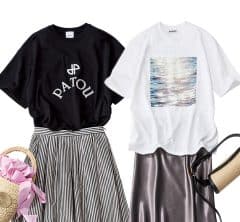 Tシャツで快適に華やぐ!40代の【初夏スカートコーデ】4選