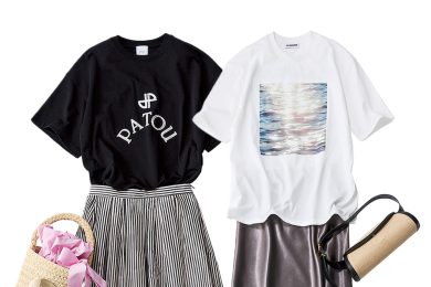 Tシャツでも脱・地味！40代の【初夏スカートコーデ】気張らず華やぐ〈4選〉