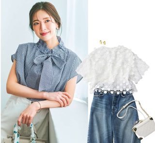 パンツ派40代が、暑い日に１着でパッと華やげる！今年の【トレンド夏トップス】6選