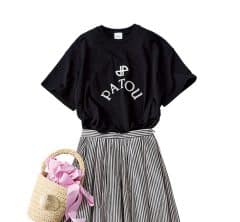 甘コンサバ派40代のTシャツは【PATOU】一択！今年は「黒」が狙いめ