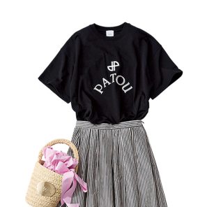 甘コンサバ派40代のTシャツは【PATOU】一択！今年は「黒」が狙いめ