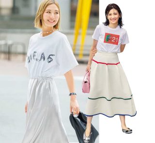 オシャレ40代の“一軍”【白Tシャツ】は？今夏のトレンドデザイン＆着こなし方がわかる！