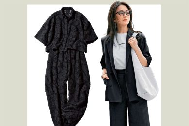 今から真夏まで、着回し力No.1【半袖ハオリのセットアップ】3選。狙うは「黒」！