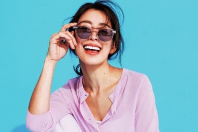 【ピンクデニム】はシアートップスを生かしたワントーンでメリハリをつけて